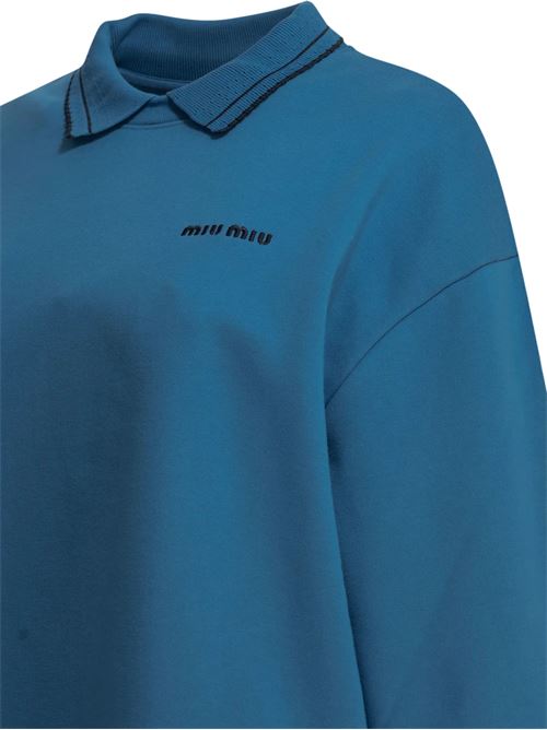 Felpa con colletto MIU MIU | MJLA65191LF0013